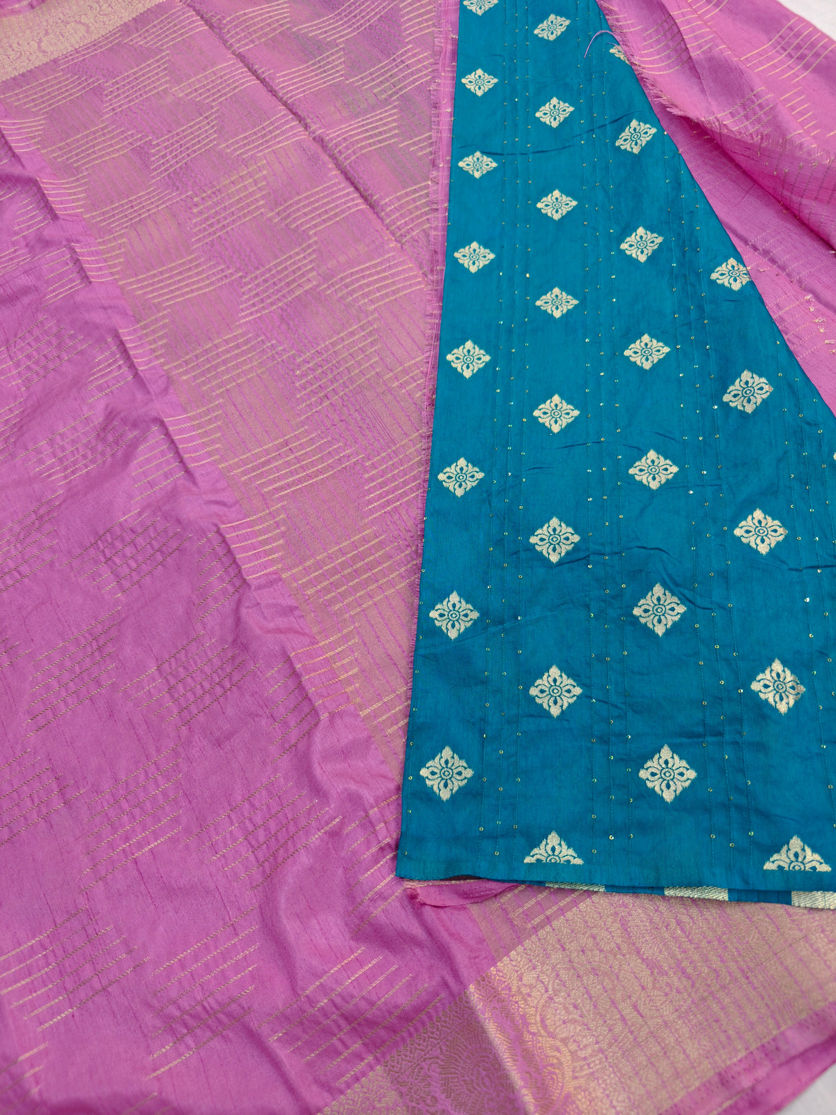 DOLA SILK RANI WITH GOLDEN ZARI BORDER