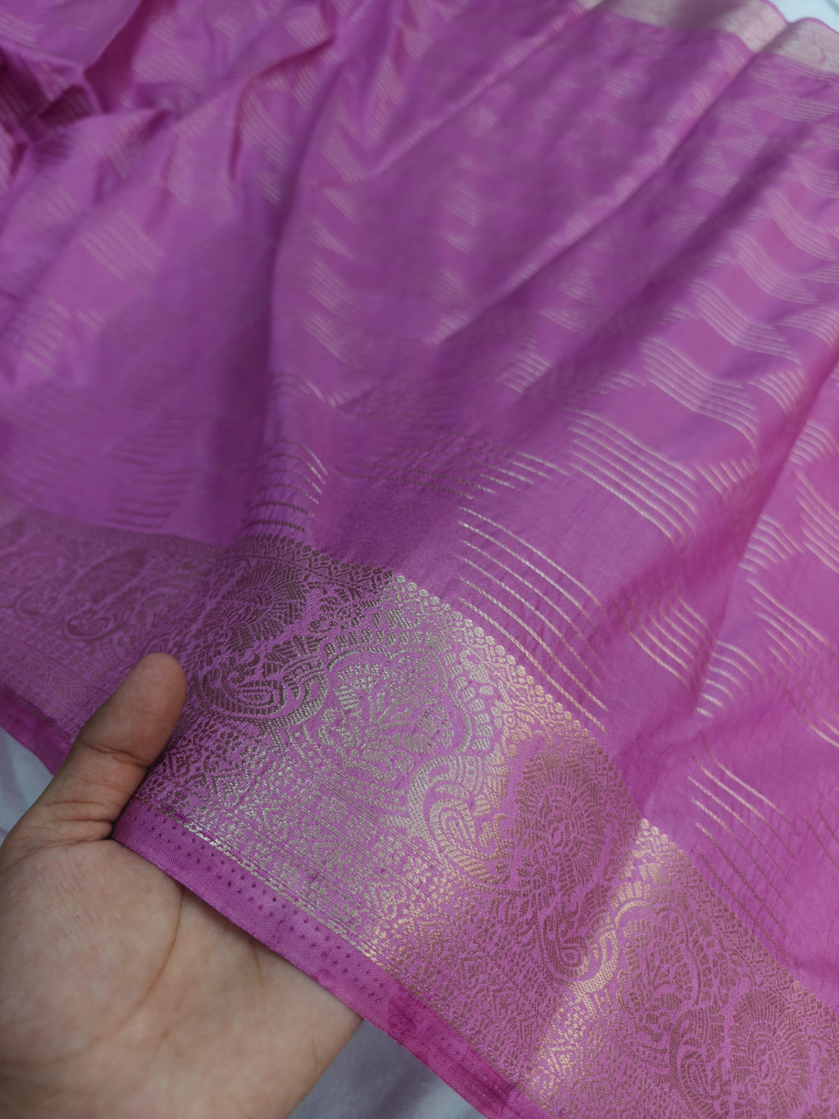 DOLA SILK RANI WITH GOLDEN ZARI BORDER