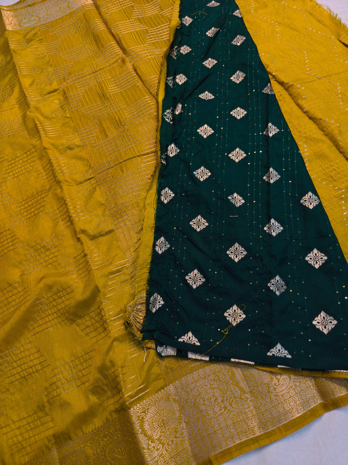 DOLA SILK YELLOW WITH GOLDEN ZARI BORDER